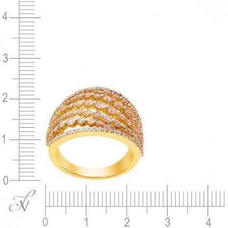 Кольцо с 154 бриллиантами из жёлтого золота (арт. 702907)