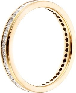 Кольцо с бриллиантами из желтого золота (арт. 730435)