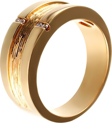 Кольцо с бриллиантами из желтого золота (арт. 731029)