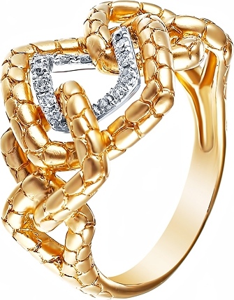 Кольцо с бриллиантами из желтого золота (арт. 732431)