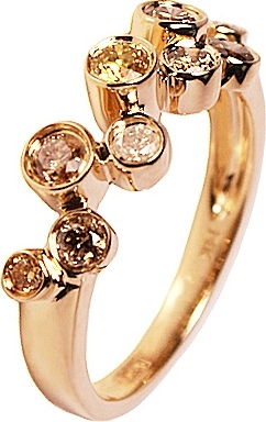 Кольцо с бриллиантами из желтого золота (арт. 732595)