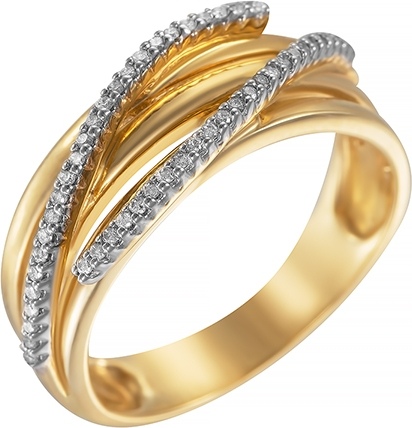 Кольцо с бриллиантами из белого золота (арт. 732975)