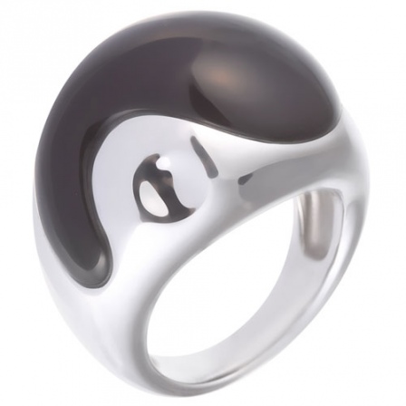 Кольцо с ониксом из серебра (арт. 734496)