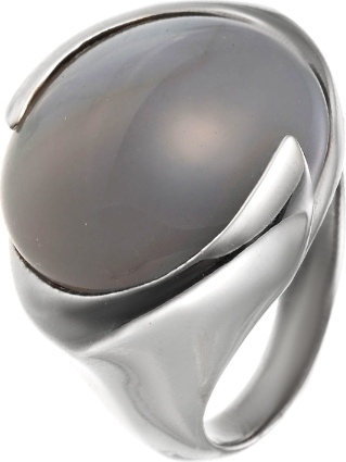 Кольцо с агатом из серебра (арт. 734698)