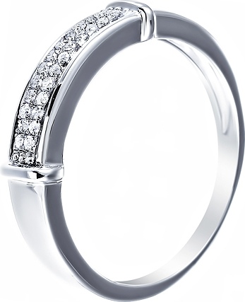Кольцо с бриллиантами из серебра (арт. 735821)