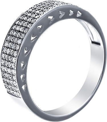Кольцо с бриллиантами из серебра (арт. 738021)