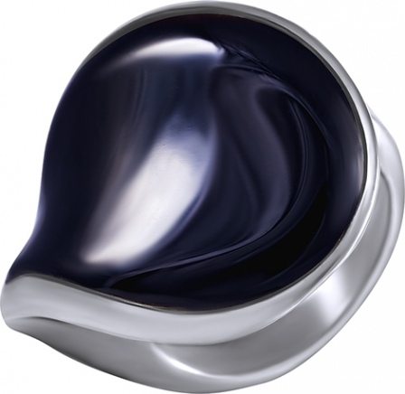 Кольцо с ониксом из серебра (арт. 738066)