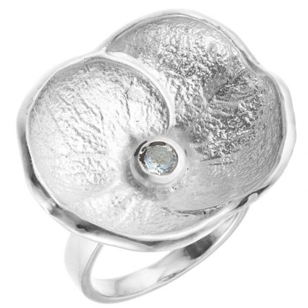 Кольцо Цветок с топазом из серебра (арт. 739258)