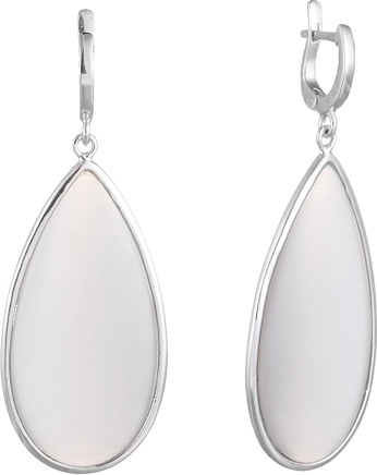 Серьги с ювелирным стеклом из серебра (арт. 740919)