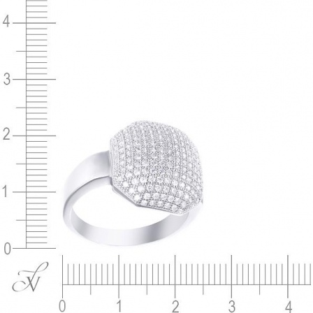 Кольцо с фианитами из серебра (арт. 743430)