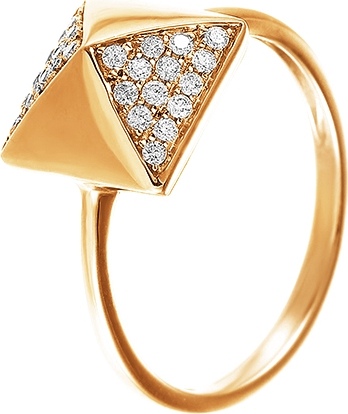 Кольцо с 28 бриллиантами из жёлтого золота (арт. 745506)