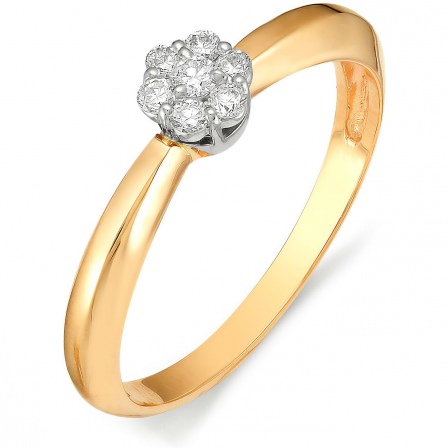 Кольцо с бриллиантом из красного золота (арт. 810820)