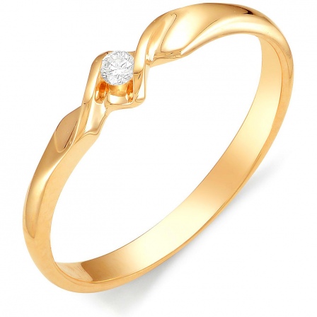 Кольцо с бриллиантом из красного золота (арт. 811018)