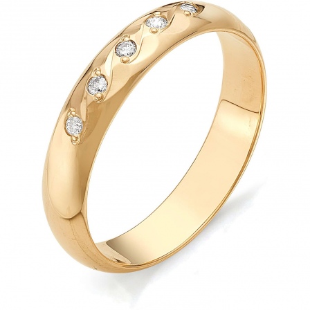 Кольцо с бриллиантами из красного золота (арт. 811328)