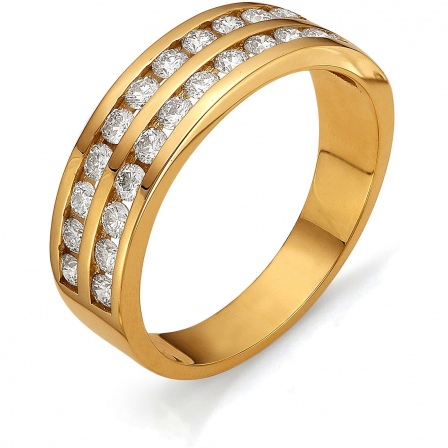 Кольцо с бриллиантами из желтого золота (арт. 813831)