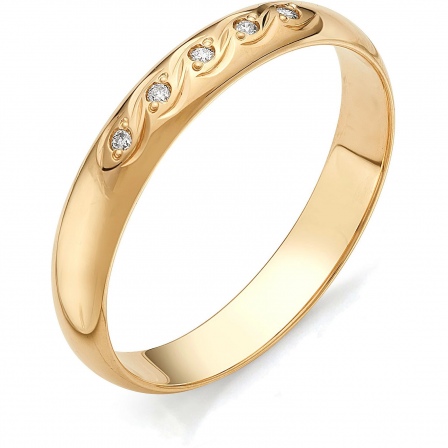 Кольцо с бриллиантами из красного золота (арт. 814275)