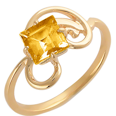 Кольцо с цитрином из красного золота (арт. 820159)