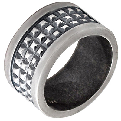 Кольцо из чернёного серебра (арт. 822558)