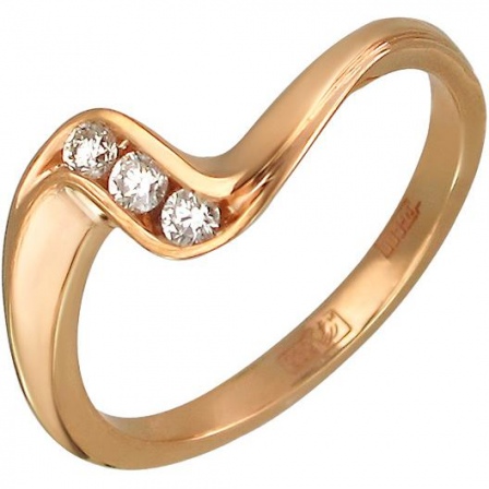 Кольцо с бриллиантами из комбинированного золота (арт. 823291)