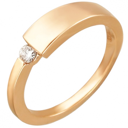 Кольцо с бриллиантом из комбинированного золота (арт. 823301)