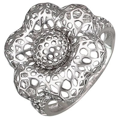 Кольцо Цветок из серебра (арт. 825865)