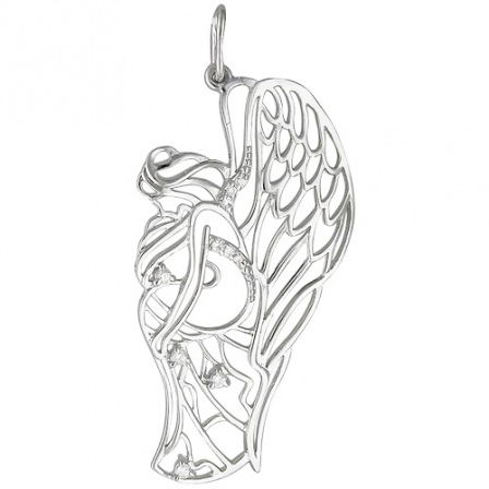 Подвеска Ангел с фианитами из серебра (арт. 827342)