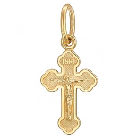 Крестик из желтого золота (арт. 829949)