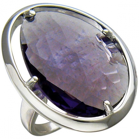 Кольцо с аметистами из серебра (арт. 838584)