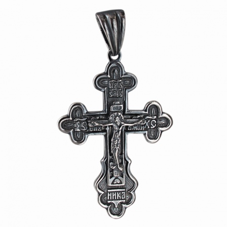 Крестик из чернёного серебра (арт. 852435)