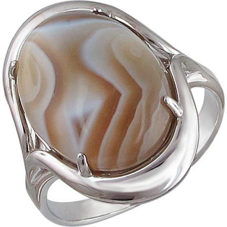 Кольцо с агатами из серебра (арт. 853737)
