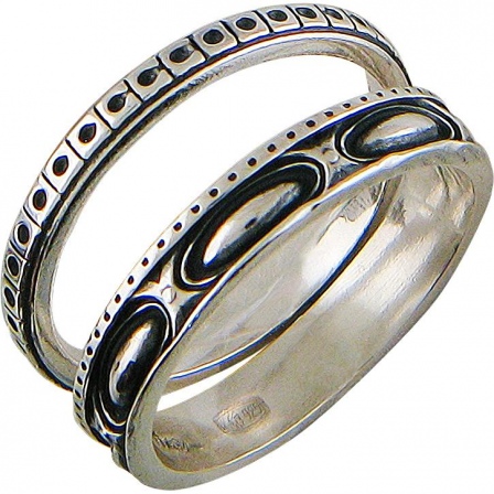 Кольцо из чернёного серебра (арт. 857745)