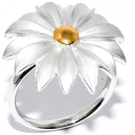 Кольцо Цветок из серебра (арт. 907095)