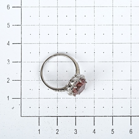Кольцо с султанитами и фианитами из серебра (арт. 2390392)