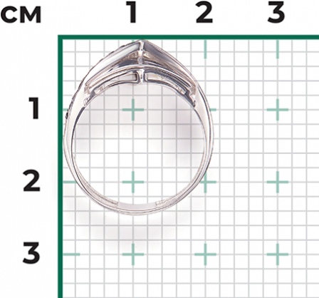 Кольцо с фианитами из серебра (арт. 2446294)
