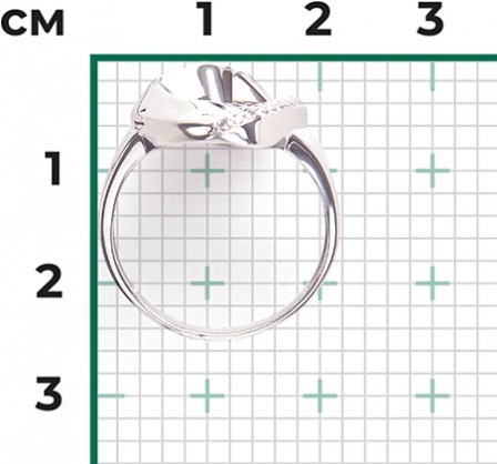 Кольцо с фианитами из серебра (арт. 2446295)
