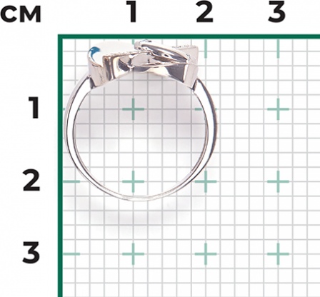 Кольцо с фианитами из серебра (арт. 2446298)