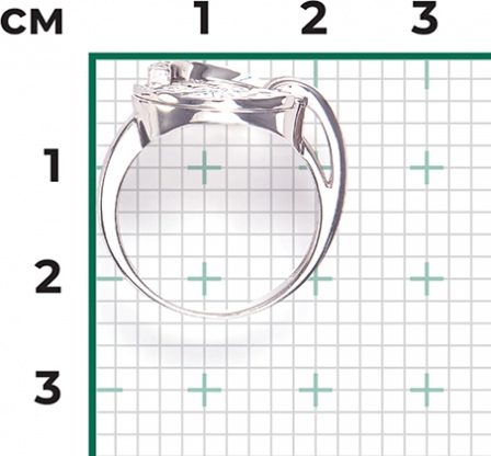 Кольцо с фианитами из серебра (арт. 2446300)