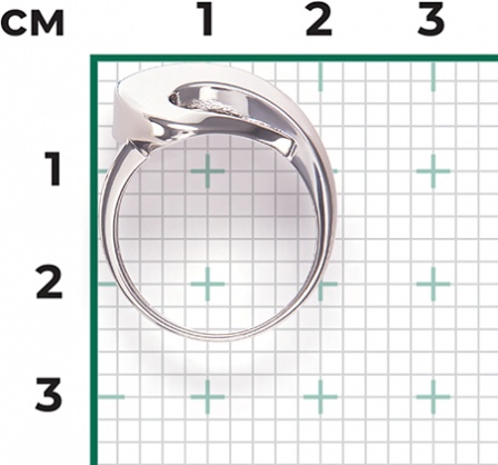 Кольцо с фианитами из серебра (арт. 2446316)