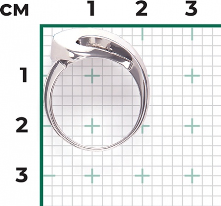 Кольцо с фианитами из серебра (арт. 2446317)