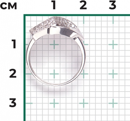 Кольцо с фианитами из серебра (арт. 2446318)