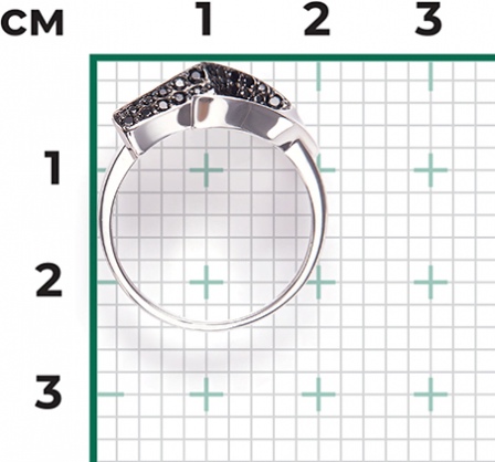 Кольцо с фианитами из серебра (арт. 2446319)