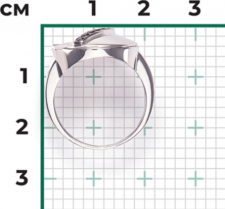 Кольцо с фианитами из серебра (арт. 2446334)