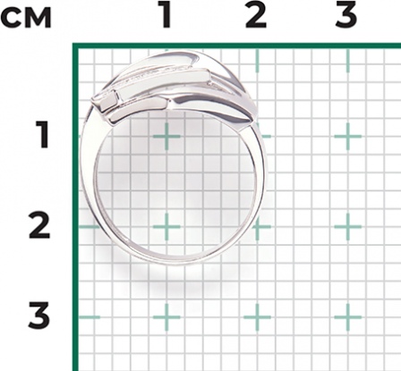 Кольцо с фианитами из серебра (арт. 2446335)