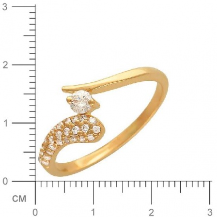 Кольцо с 27 бриллиантами из красного золота  (арт. 300205)