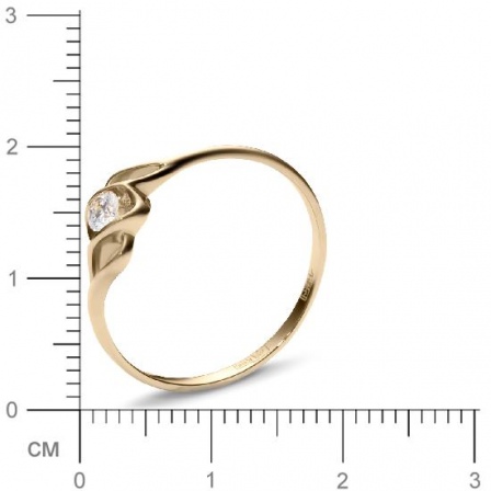Кольцо с 1 бриллиантом из красного золота  (арт. 300240)