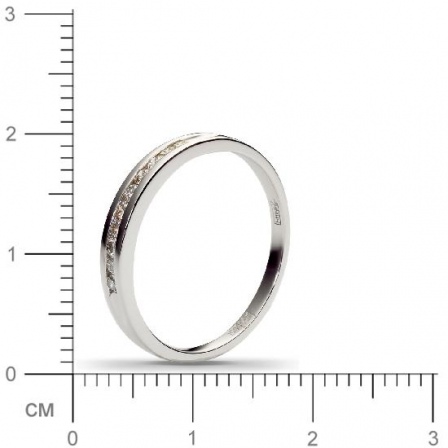 Кольцо с 10 бриллиантами из белого золота  (арт. 300369)