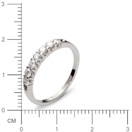 Кольцо с 7 бриллиантами из белого золота (арт. 300377)
