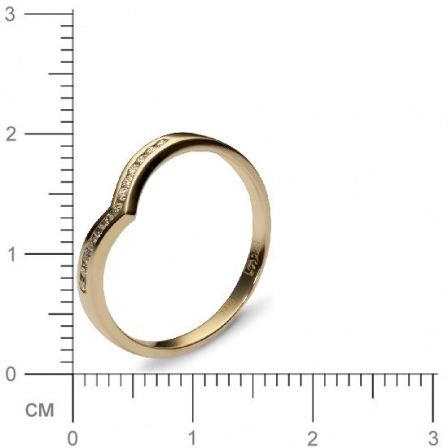 Кольцо с 13 бриллиантами из жёлтого золота  (арт. 300459)