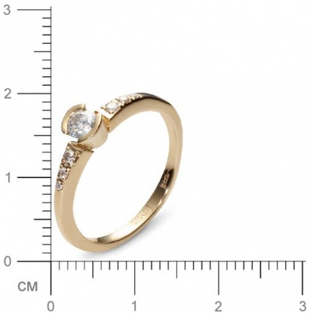 Кольцо с 7 бриллиантами из жёлтого золота  (арт. 300470)