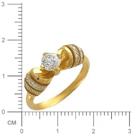 Кольцо с 73 бриллиантами из жёлтого золота 750 пробы (арт. 300523)